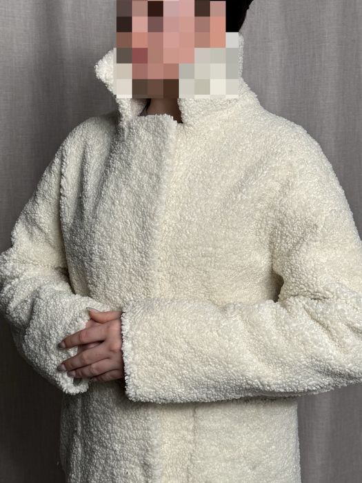 Дубленка молочного цвета