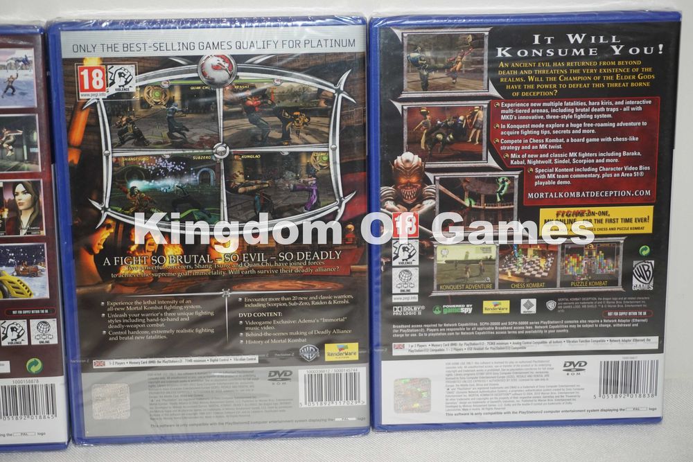 ЧИСТО НОВИ Mortal Kombat: Armageddon/Deadly Alliance/Deception/ ЗА PS2