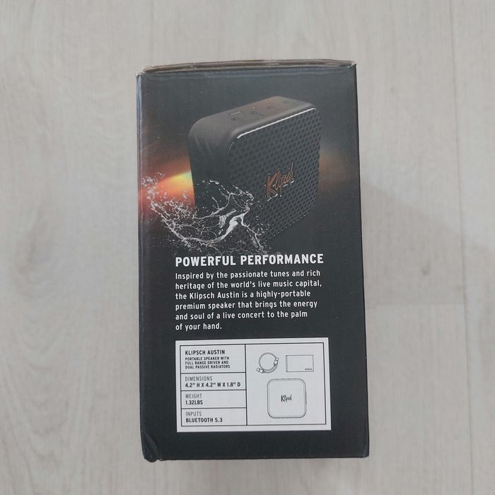 Преносима Bluetooth Тонколона Klipsch Austin – Мощен Звук | IP67 Водоустойчива | 12ч Батерия | НОВА