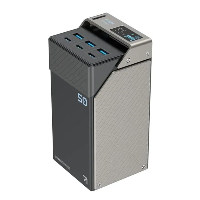 Power bank 50000mah внешний аккумялтор powerlogy 65w 3usb 3usb