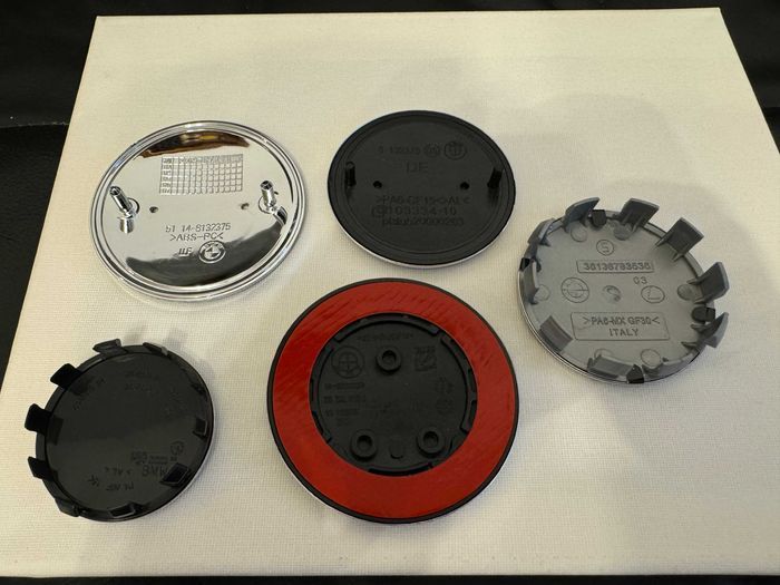 Set complet embleme premium aluminiu pentru capota jante volan BMW