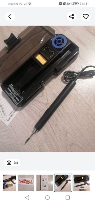 Pistol de lipit USB sau baterie, cu temperatura reglabila în 3 trepte