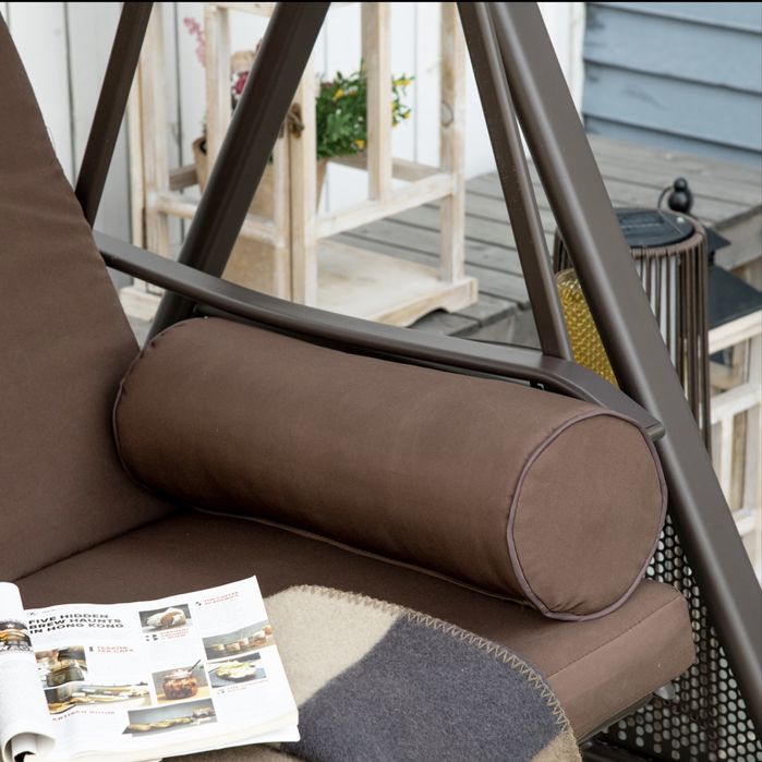 Градинска люлка Outsunny за 2 души с регулируем люк и възглавница