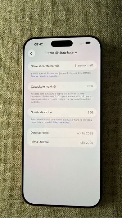 iphone 16 pro max 256gb desert titanium, impecabil, garantie!