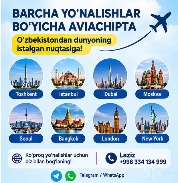 Aviachipta Bilet Chipta reyslar