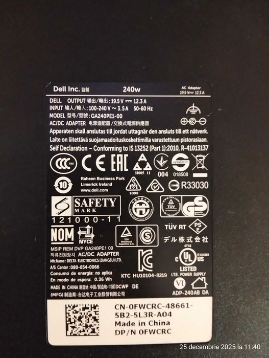 Laptop Intel i7, 32Gb Ram, Nvidia Profes. 2Gb, 3 SSD-uri, 2 baterii noi