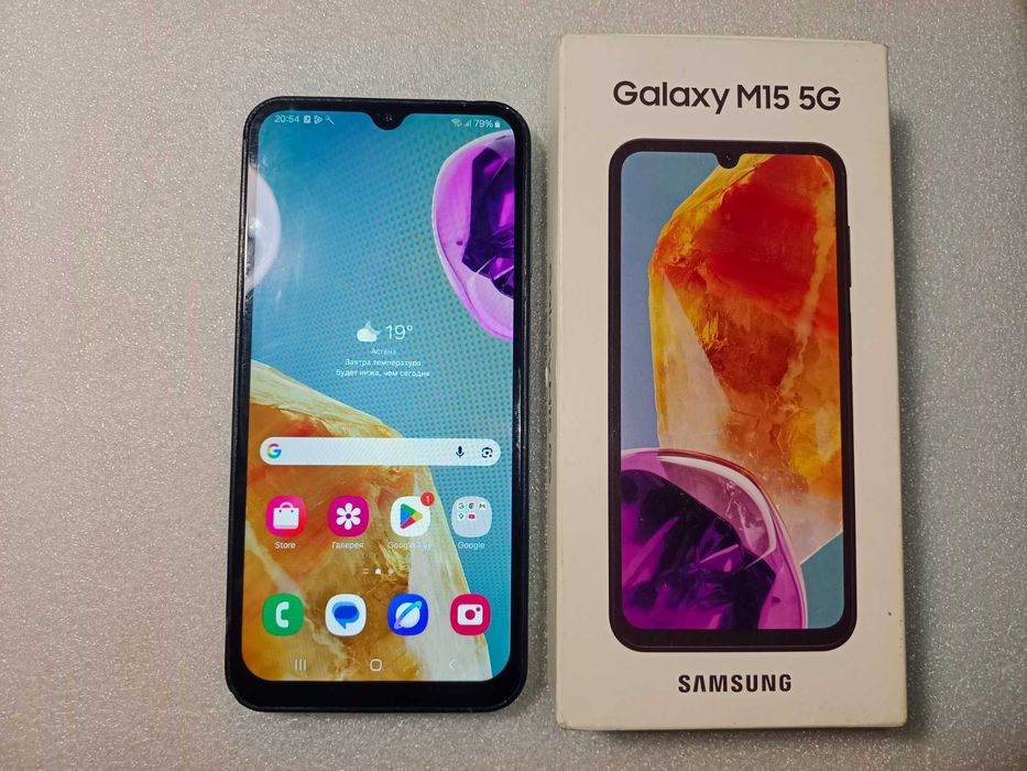 Samsung M15 5G 128GB 6+6GB NFC. Dimensity 6100+ Акб-6000мАч Android 16