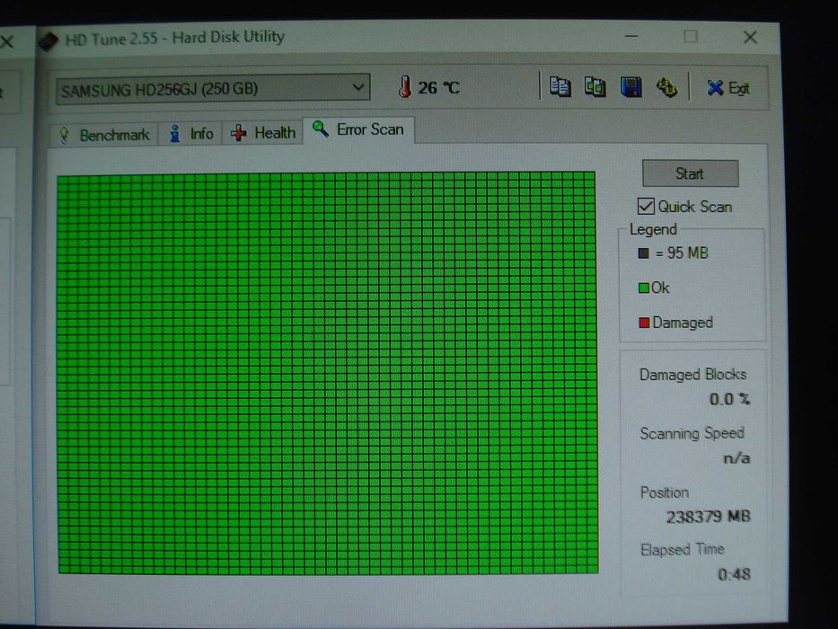 Hard disk calculator HDD Samsung model HD256GJ 250GB