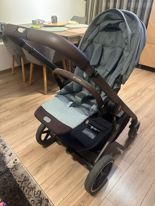 Cybex balios s lux + Cybex cloud q + адаптери + cybex зимен чувал