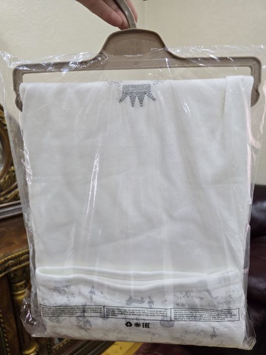 Anna Babba комплект слип + плед белый для младенцев 6-9 месяцев