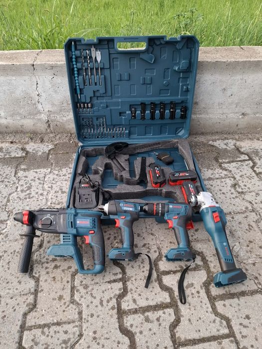 Комплект Перфоратор, Винтоверт, Ъглошлайф, Гайковерт Makita