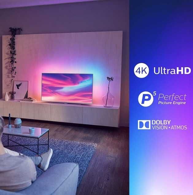Televizor LED Smart Android Philips, 126 cm, 50PUS7304/12, 4K Ultra HD ...