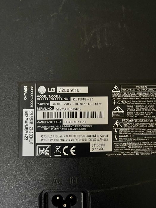 Televizor LG 32LB561B - de vanzare