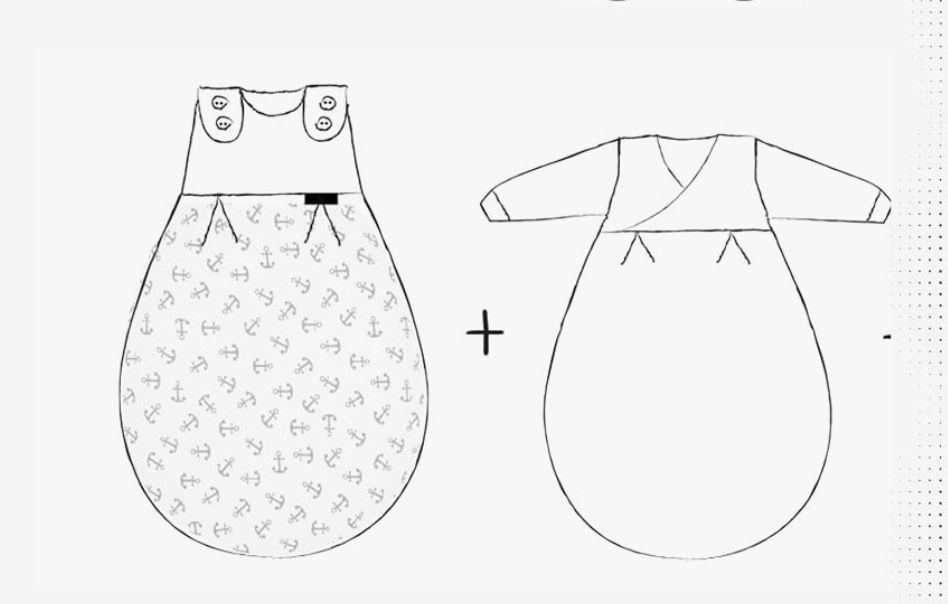 0-6м Зимно бебешко чувалче за сън Alvi от 2 части