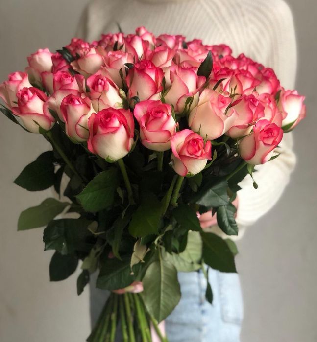 25 штук роза букет 60-70см