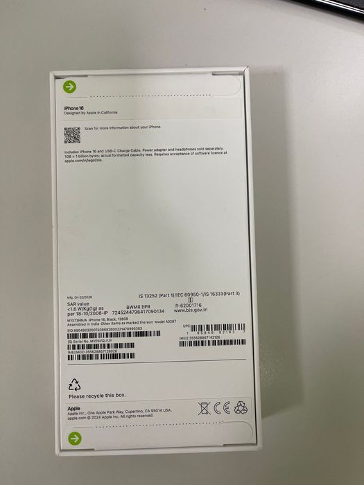 Iphone 16 128gb новый.