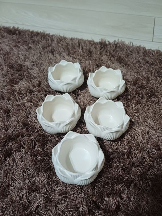 5 recipiente pentru lumanari tip pastila