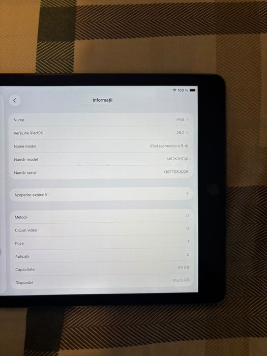 Vand iPad generatia a 9-a