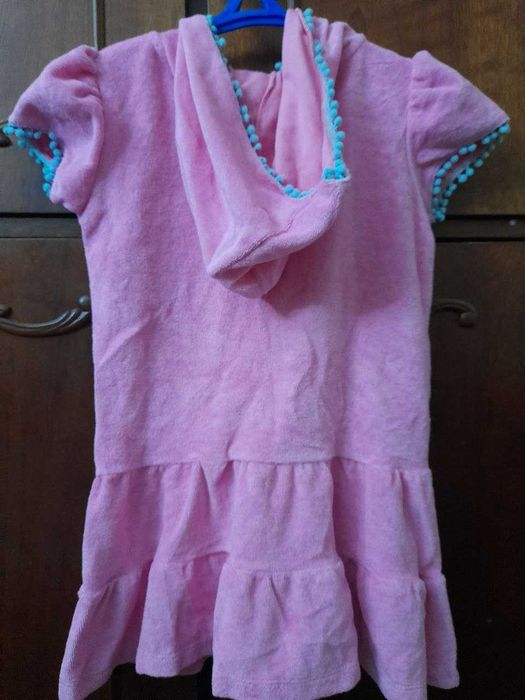 Новый Халат Махровый Турция Розовый на девочку 4-6лет.Фирма "PENTI"