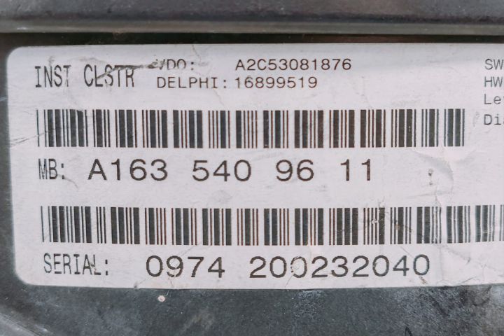 Ceas bord A1635409611 Mercedes-Benz ML W163 (facelift)