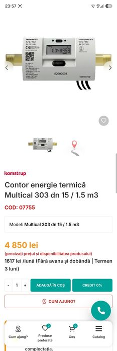 Contor caldura energie termica Kamstrup Multical 302 ultrasonic