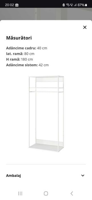 5 bucati cuier etajera metalica Platsa Ikea produs nou