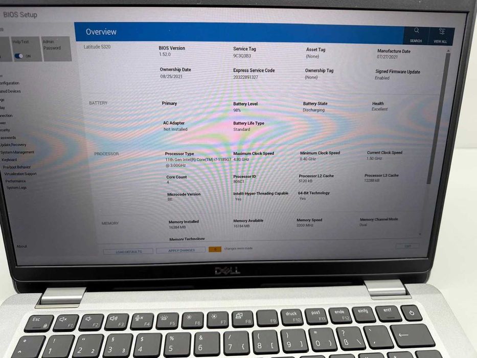 Laptop SH Dell Latitude 5320 i7-1185G7 16gb RAM SSD 512gb NVME baterie noua