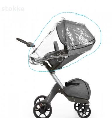 Stokke Xplory дъждобран с цип, покривало за беб. кош и козирка