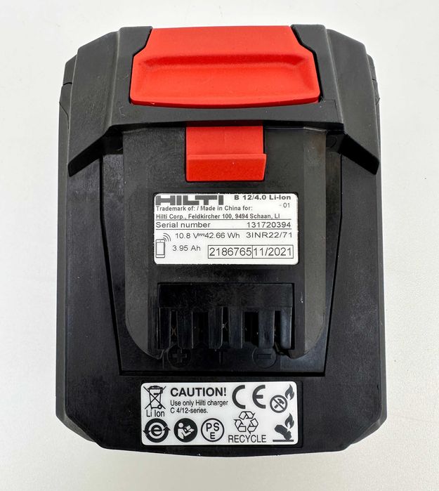 Hilti B 12/4.0 Li-ion - Акумулаторна батерия 12V 4.0Ah като нова!