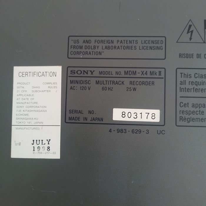 Sony MDM-X4 MkII
