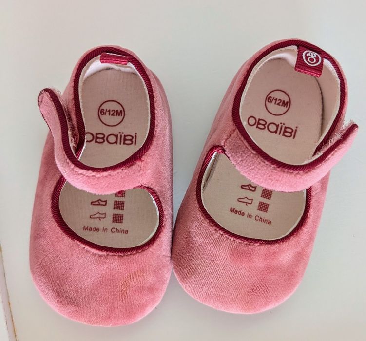 Чисто нови бебешки пантофки Obaibi, 6-12 мес.