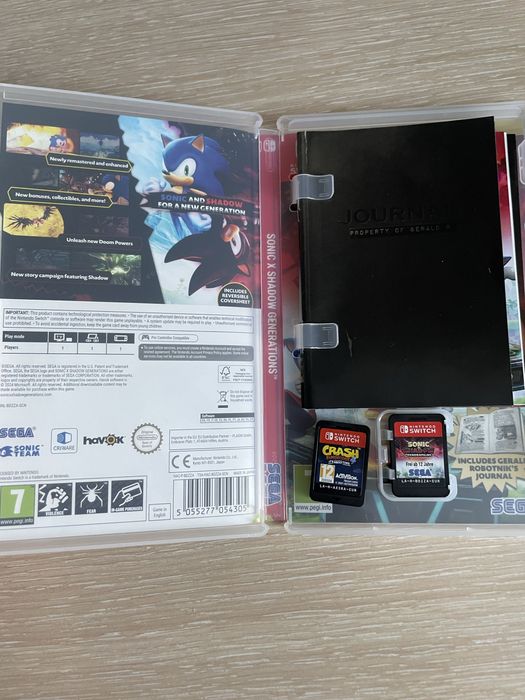 Видеоигры Crash и Sonic для Nintendo switch и Nintendo switch 2