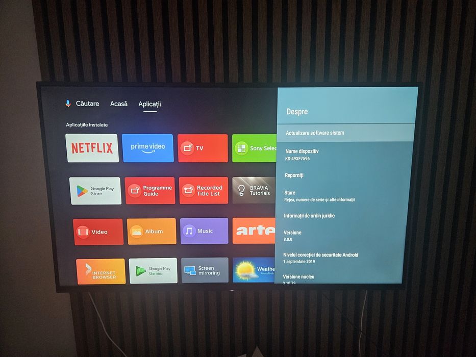 Televizor Sony Bravia 4K 123 cm diagonala