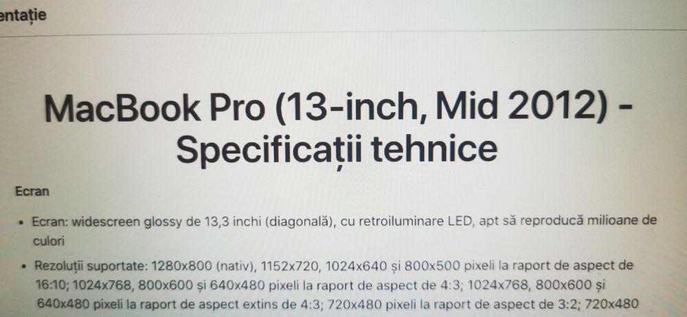 Macbook Pro 2012  i5  12 GB ram 500 GB Hdd