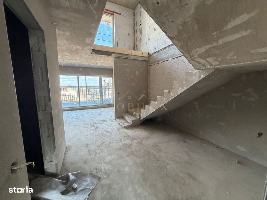 Apartament semifinisat 2 camere , 62mp, terasa, zona Sopor