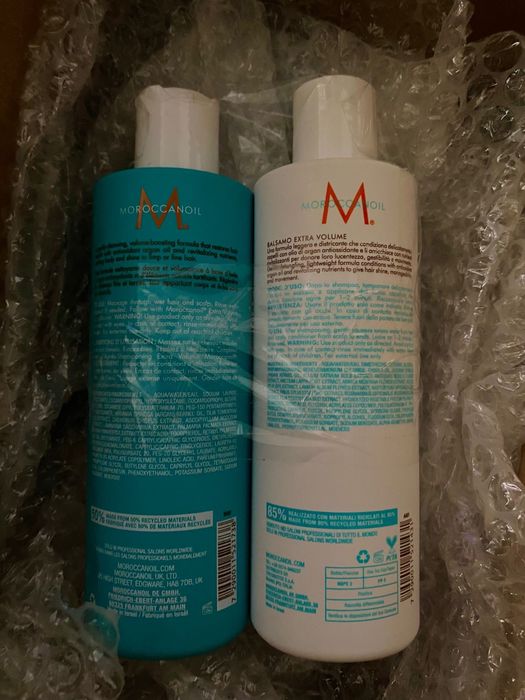 Set Moroccanoil Extra Volume – Șampon + Balsam, 250 ml, noi, sigilați