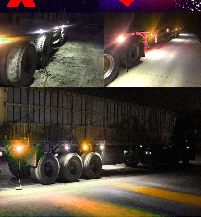 Габарит LED Блиц 12-24V Страничен Габарит, Маркер, Бял за камион, бус,