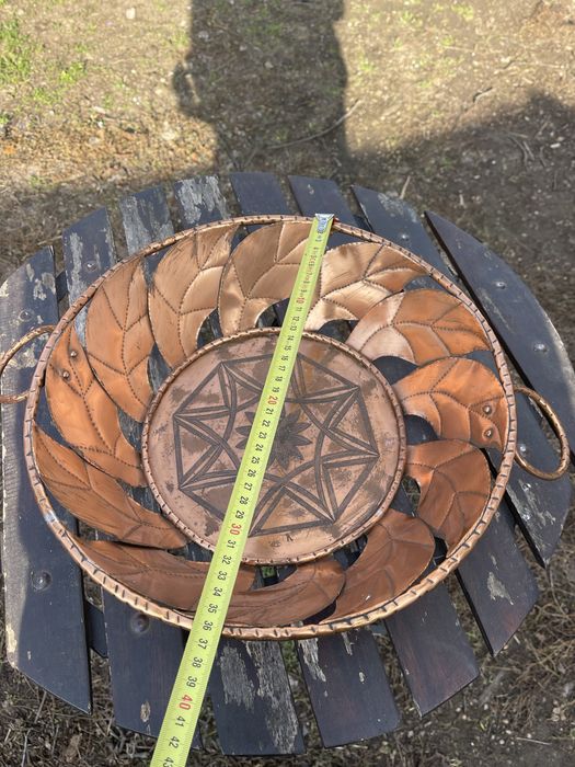 Cos de fructe din cupru