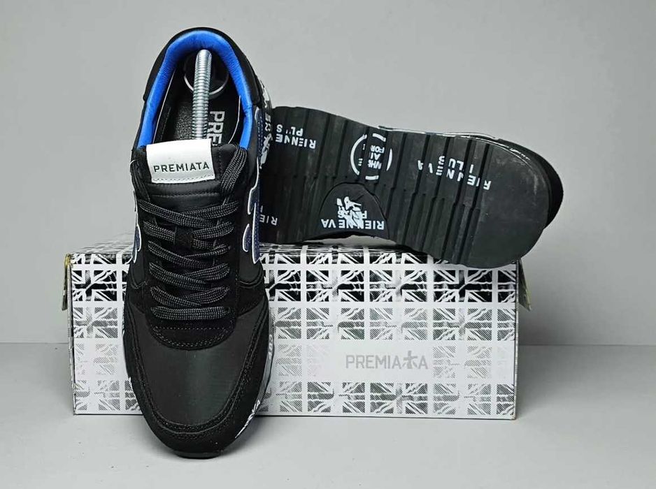 Нови мъжки обувки с кутия Premiata model Black Blue налични 41 и 42