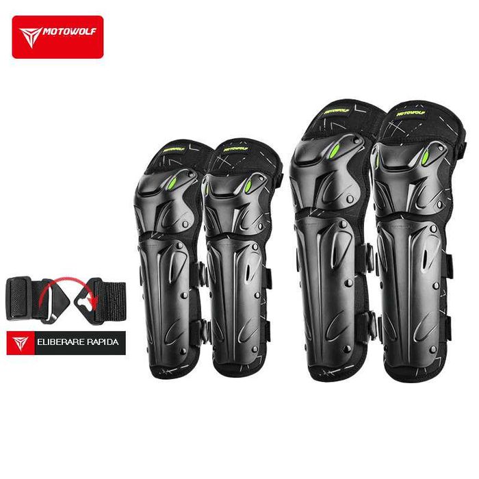 Set genunchiere si cotiere moto  eliberare rapida certificate CE