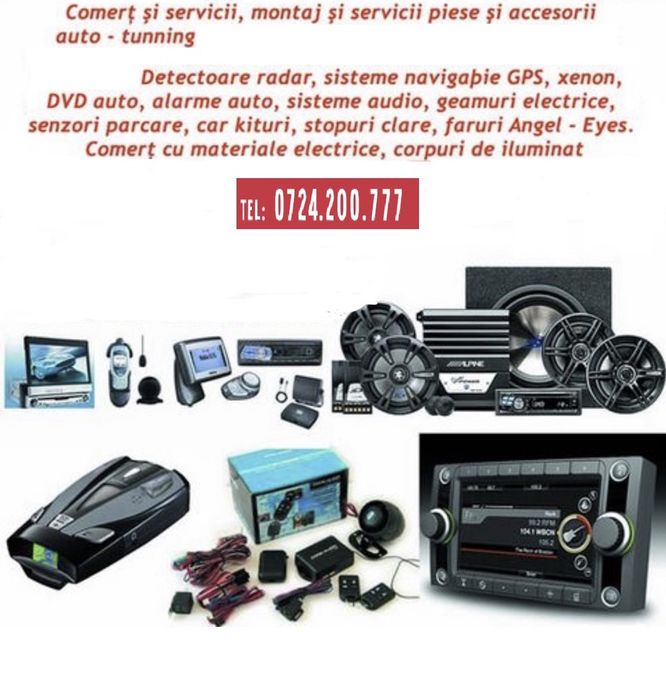 Montaj navigatie auto sisteme audio alarme  camera marsalier senzori