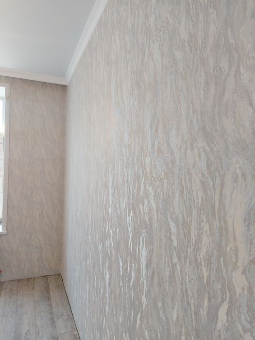 Поклейка обоев 900тг м²