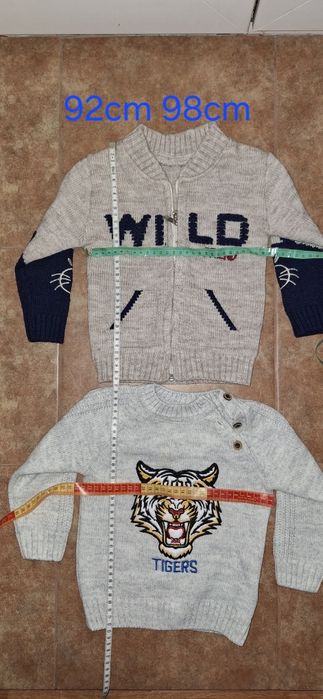 Geacă și pulovere 92-98cm