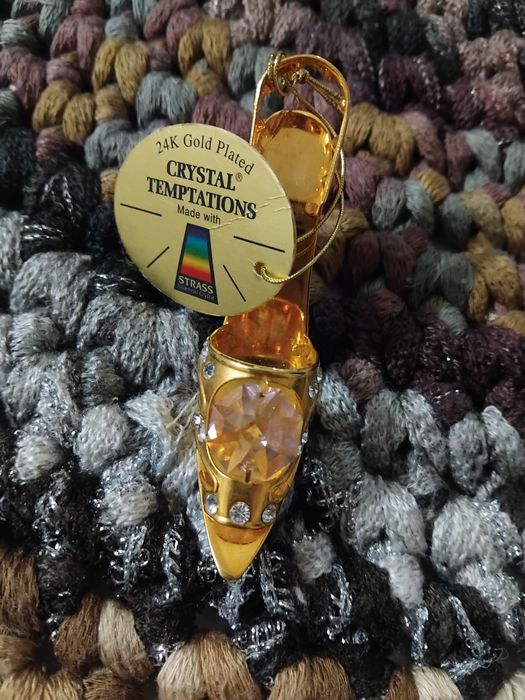 Статуетка позлатена обувка Swarovski