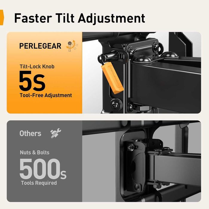 Perlegear PGLF6 TV Wall Mount for 32-85 Inch TVs up to 60 kg,