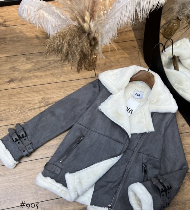 Дубленка серая 46 рр