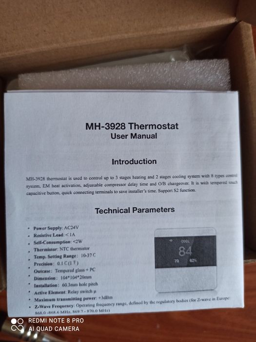 Termostat Inteligent Mco Home pentru Pompa de caldura/Aer Condiționat.