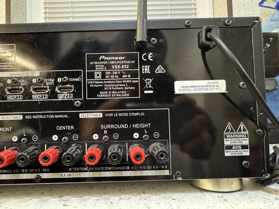 Pioneer VSX-832 Bluetooth Wi-Fi Dolby Atmos