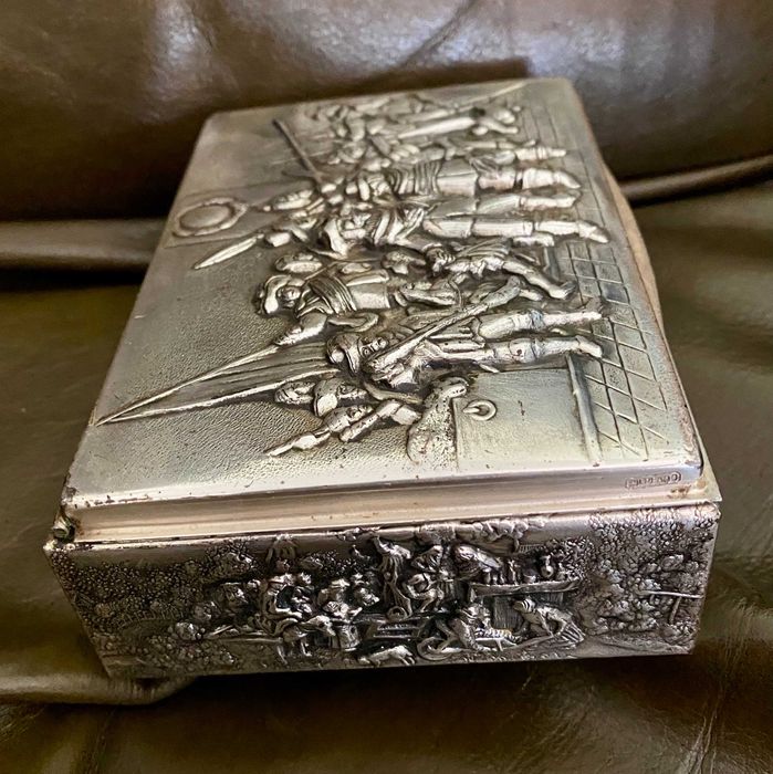 #2002# Кутия за цигари/пури. Винтидж. Посребрена. Холандия.