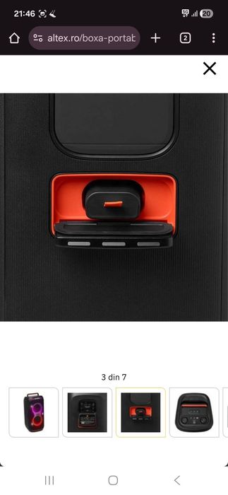 Boxa portabila JBL PartyBox Club 120, 160W, Bluetooth, IPX4, Auracast,